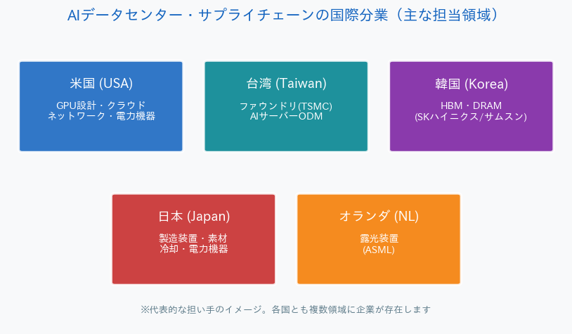 AIサプライチェーンの国際分業マップ